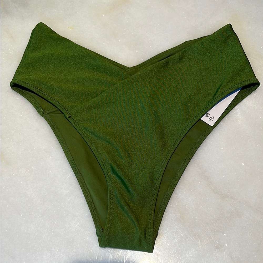 H&M High Rise Cheeky Bikini Bottom size Small